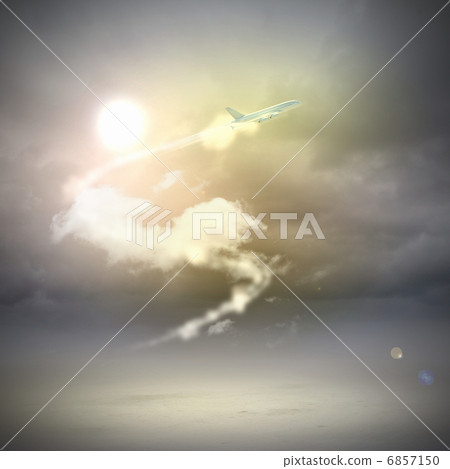 Image of airplane in sky Image of airplane in sky 6857150