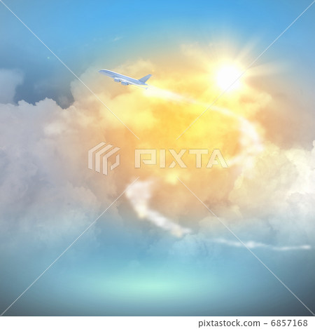 Image of airplane in sky 6857168