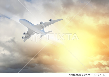 Image of airplane in sky Image of airplane in sky 6857169