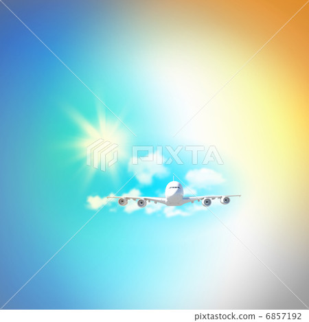 Image of airplane in sky Image of airplane in sky 6857192