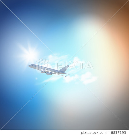 Image of airplane in sky Image of airplane in sky 6857193