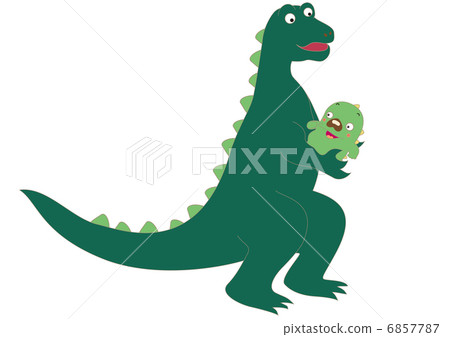 A dinosaur holding a baby A dinosaur holding a baby 6857787