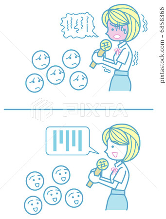 A woman with drowsiness A woman with drowsiness 6858366