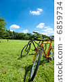 Bicycle in lawn 6859734