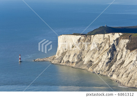 Aerial Photograph of Lighthouse at Beachy Head, East Sussex, Eng Aerial Photograph of Lighthouse at Beachy Head, East Sussex, Eng 6861312