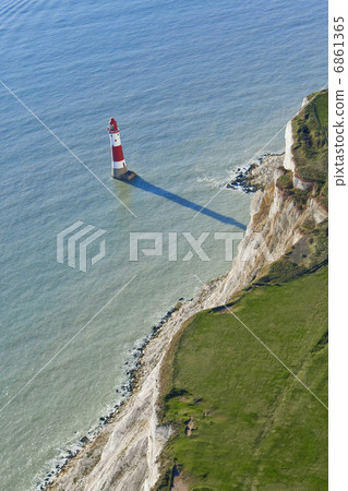Aerial Photograph of Lighthouse at Beachy Head, East Sussex, Eng 6861365