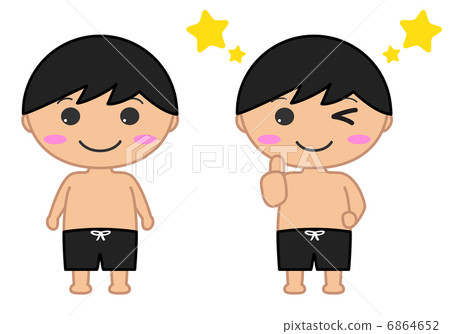Swimwear boys illustration smile Swimwear boys illustration smile 6864652