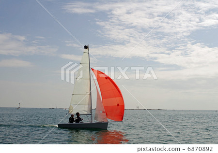 Landscape with a yacht 6870892