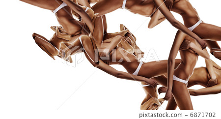 Concept ornament of afro women bodies Concept ornament of afro women bodies 6871702