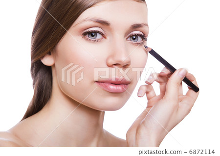 natural woman with eye pencil natural woman with eye pencil 6872114