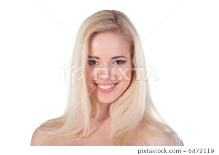 cute blond girl with beautiful smile cute blond girl with beautiful smile 6872119