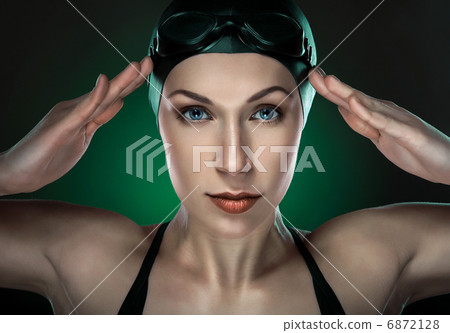 swimmer in dark green color 6872128
