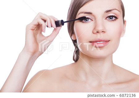 woman with mascara brush 6872136