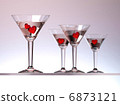red hearts in martini coctails 6873121