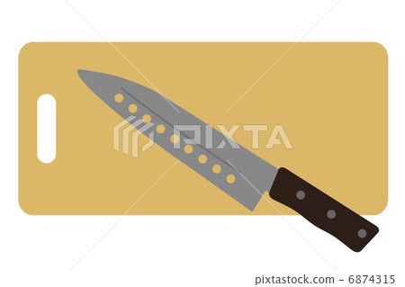 Kitchen knife and chopping board 6874315