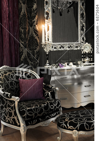 mirror and burning candles 6875684