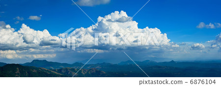 Tropical landscape of south India with mountains Tropical landscape of south India with mountains 6876104