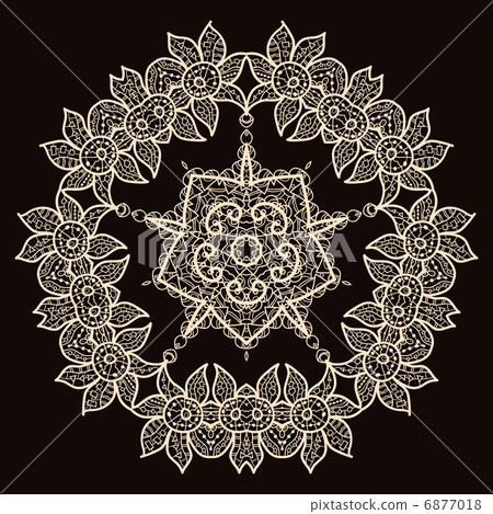 Oriental mandala motif Oriental mandala motif 6877018