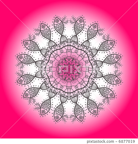 Oriental mandala motif Oriental mandala motif 6877019