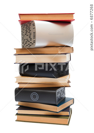 hard drives and books 6877268