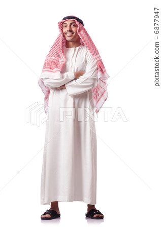Arab man isolated on the white Arab man isolated on the white 6877947