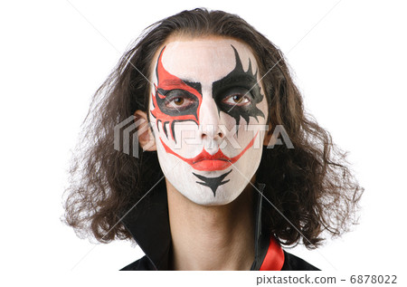 Joker with cards isolated on white 6878022