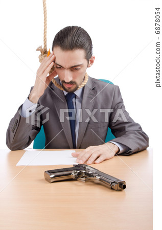 Businessman man with hand gun 6878054