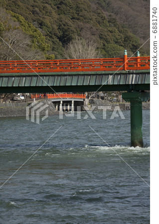 Uji River and Asagiri Bridge 6881740
