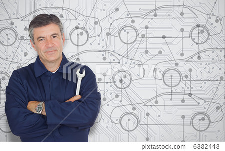Auto mechanic under car Auto mechanic under car 6882448