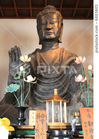 明日香寺本生“ Shaka Nyorai雕像”（明日香大佛） 6883605