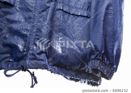 Rainwear wetted by rain 6886232