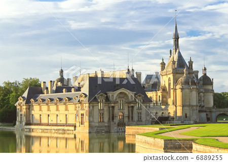 Castle of Chantilly at sunset. France 6889255