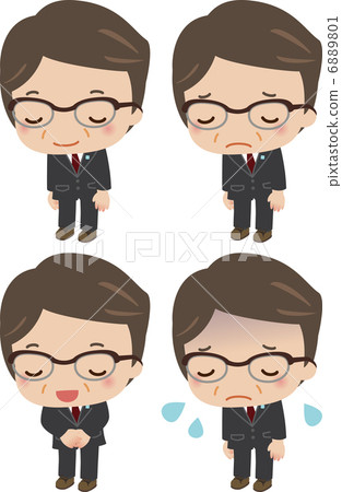 Bowing middle-aged businessman 6889801