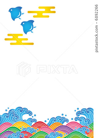 Wave Chidori Hot Summer New Year's Card 6892266