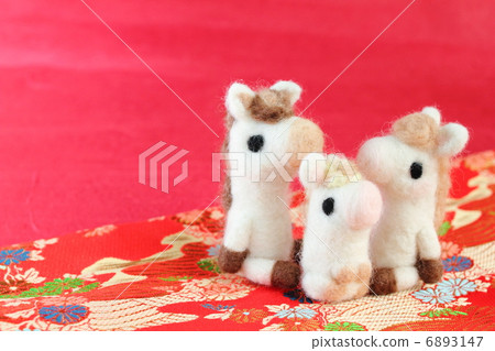 Horses made with wool felt Horses made with wool felt 6893147