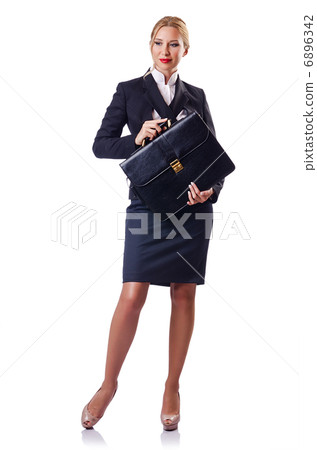 Woman businessman isolated on the white Woman businessman isolated on the white 6896342