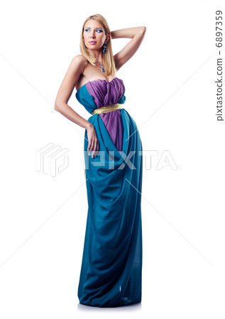 Fashion concept - woman on white 6897359