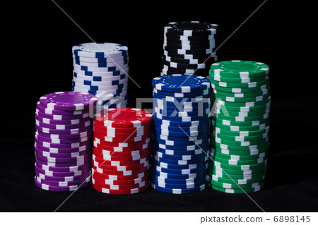 Stacks of Multicolored Poker Chips Stacks of Multicolored Poker Chips 6898145