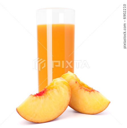 Peach fruit juice in glass Peach fruit juice in glass 6902210