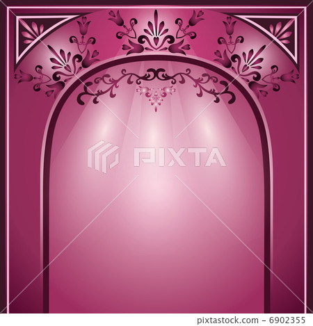 Background with arch and decorative ornament 6902355