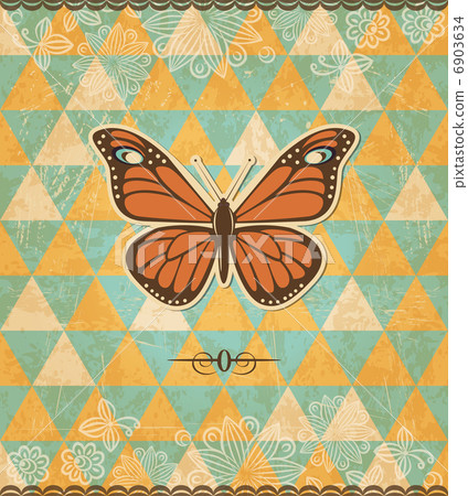 Butterfly vintage mosaic pattern Butterfly vintage mosaic pattern 6903634