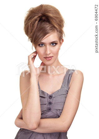 portrait of a beautiful young woman with bright makeup portrait of a beautiful young woman with bright makeup 6904472