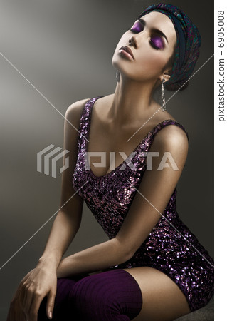 Beautiful Woman with Bright Makeup 6905008