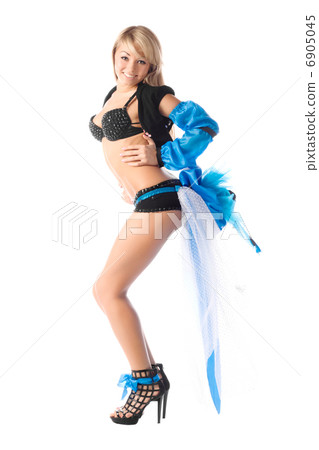 sexy go-go girl in beautiful costume isolated sexy go-go girl in beautiful costume isolated 6905045