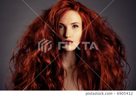 Red Hair. Fashion Girl Portrait Red Hair. Fashion Girl Portrait 6905412