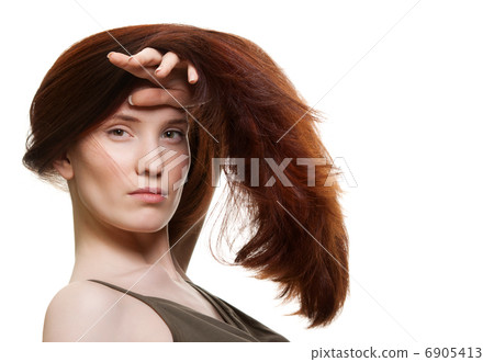 portrait of a beautiful young woman with wonderful hair portrait of a beautiful young woman with wonderful hair 6905413