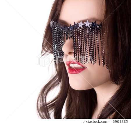 sexy stylish woman in creative glasses isolated 6905885