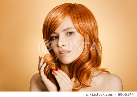 Beauty Portrait. Curly Long Hair Beauty Portrait. Curly Long Hair 6906144