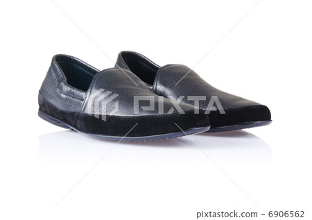 Fashion concept with male shoes on white 6906562
