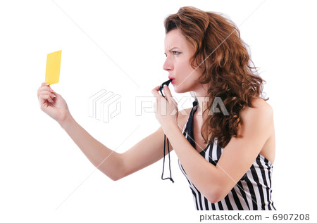 Woman judge isolated on the white 6907208
